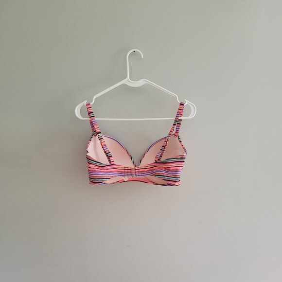 Victorias Secret Pink Stripe Bikini Bathing Suit Top, Size 34 DD - Picture 2 of 6